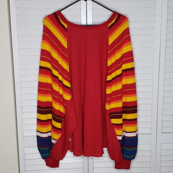 Free People Rainbow Dreams Batwing Sleeve Knit Top - Picture 9 of 16